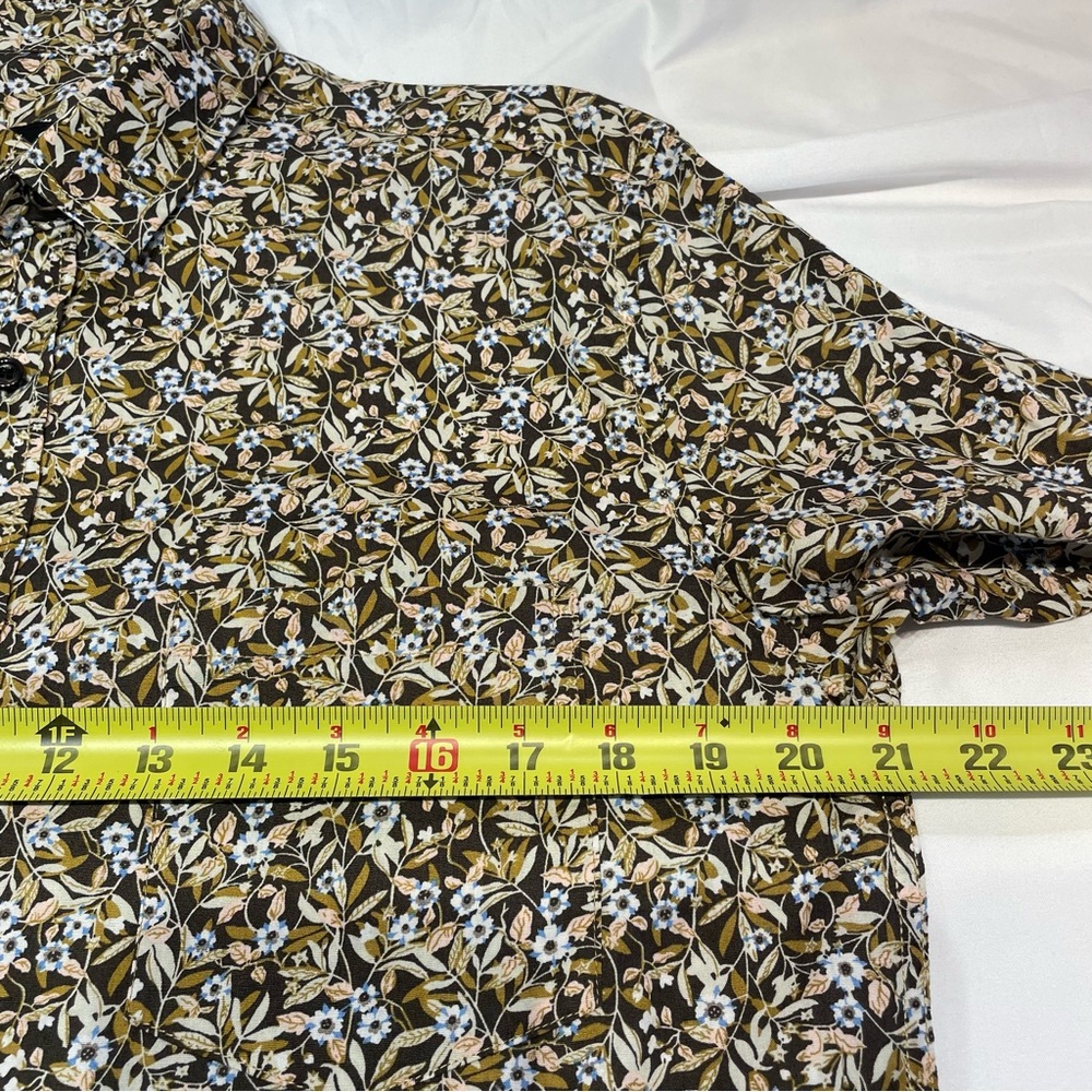 Firstribe‎ Surf Culture Large Short Sleeve Button Up Shirt Floral Artsy Bold - Picture 15 of 15